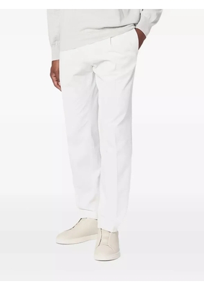 Santaniello pleated corduroy trousers - White