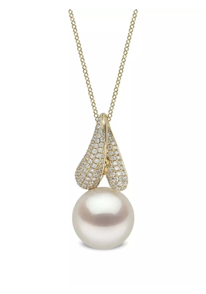 Yoko London 18K yellow gold Jazz pearl and diamonds pendant necklace