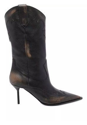 Paris Texas 70mm Lidia western-design pointed boots - Black