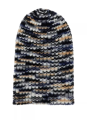 HURRAY striped cashmere beanie - Black