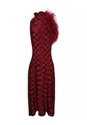 Dima Ayad check-pattern maxi dress - Red