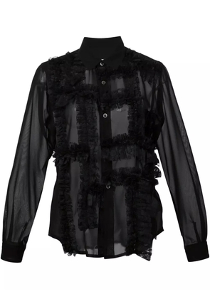 Comme Des Garçons ruffle detail shirt - Black