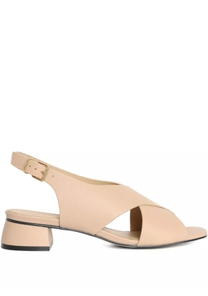 Sarah Chofakian 25mm Baunilha Latte criss-cross sandals - Neutrals