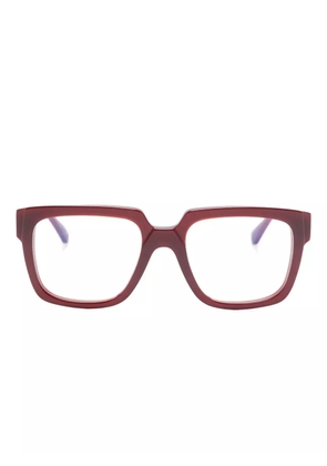 Kuboraum square-frame glasses - Red