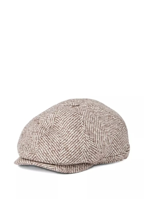 Brunello Cucinelli herringbone-pattern hat - Neutrals