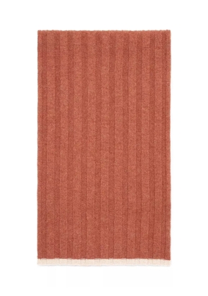 Brunello Cucinelli ribbed-knit scarf - Orange