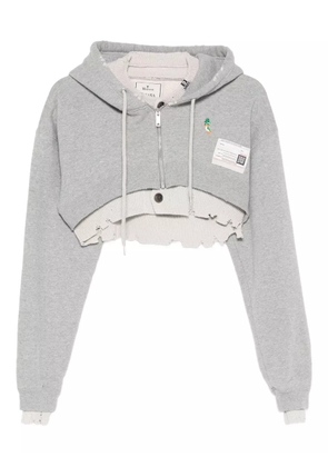 Maison MIHARA YASUHIRO zip-up hooded jacket - Grey
