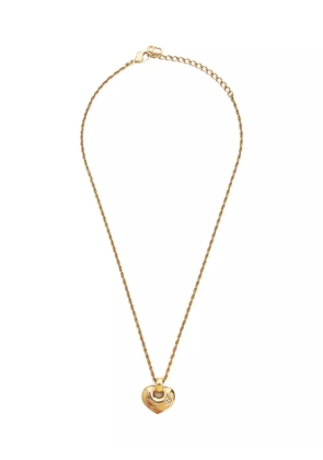 Christian Dior Pre-Owned 1980-2000 heart-pendant necklace - Gold