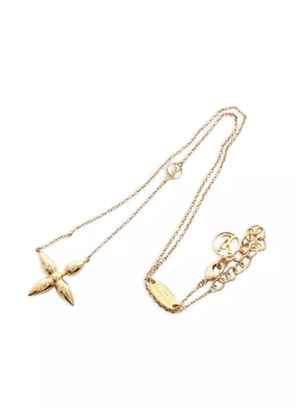 Louis Vuitton Pre-Owned 2021 Collier Louisette flower-pendant chain necklace - Gold