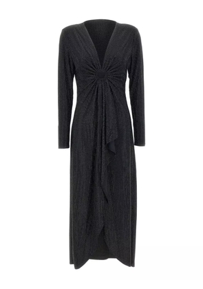 TWENTY FOURHAITCH Ipek rhinestone-embellishment midi dress - Black