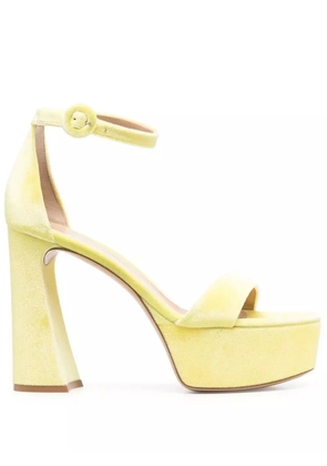 Gianvito Rossi 70mm Holly chenille sandals - Yellow