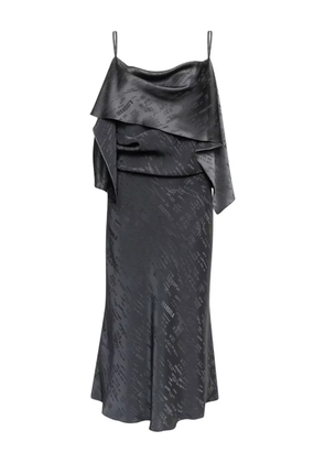 MM6 Maison Margiela ruffled strap midi dress - Grey
