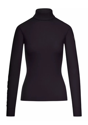 Moncler Grenoble roll-neck logo-patch sweater - Black