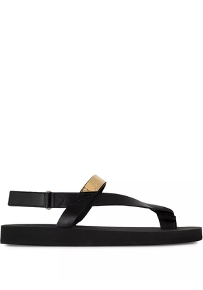 Giuseppe Zanotti metallic detail thong sandals - Black