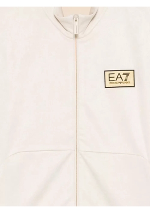 Ea7 Emporio Armani zip detail sweater - Neutrals
