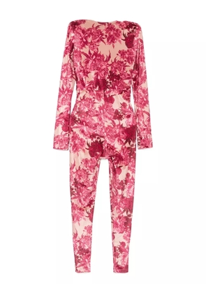 Mazzei floral-print jumpsuit - Red