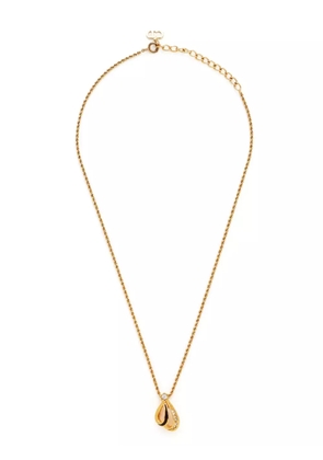 Christian Dior Pre-Owned rhinestone pendant necklace - Gold