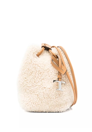 Tod's shearling bucket bag - Neutrals