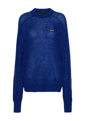 ROTATE BIRGER CHRISTENSEN logo-patch sweater - Blue