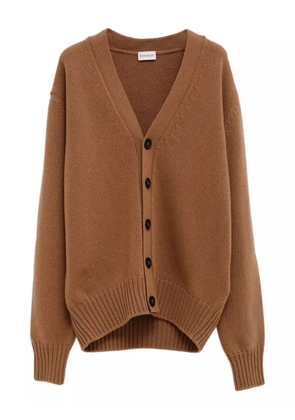 Moncler buttoned v-neck cardigan - Brown