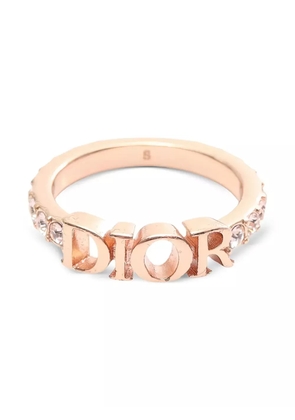 Christian Dior Pre-Owned 2010 rhinestone ring - Gold