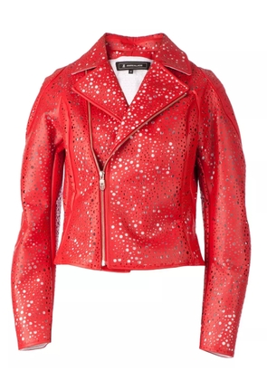 Anrealage perforated biker jacket - Red