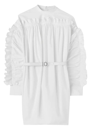 Jil Sander ruffled-detail cotton minidress - White