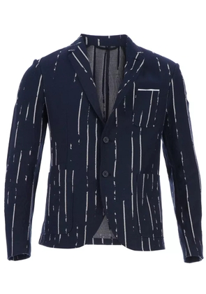 Neil Barrett striped bi-colour blazer - Blue