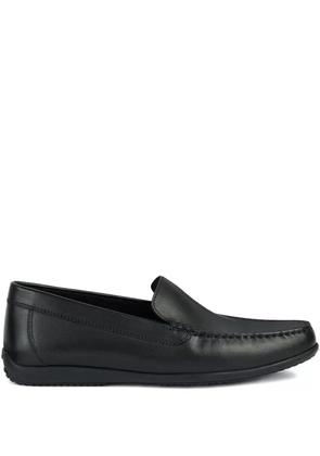 Geox Ascanio leather slip-on loafers - Black