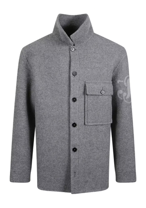 Jil Sander chest-pocket monogram-detail jacket - Grey