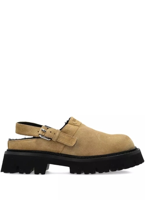 Moschino buckle strap mules - Neutrals