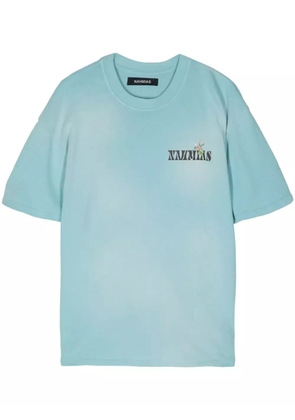 Nahmias logo-print cotton T-shirt - Blue