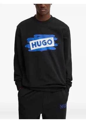 HUGO logo graphic sweatshirt - Black
