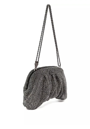 Isla crystal-embellished clutch bag - Black