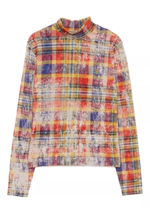 Vivienne Westwood Dolcevita tartan turtleneck top - Red