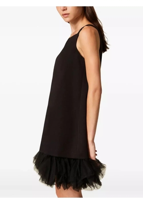 TWINSET tulle flounces mini dress - Black