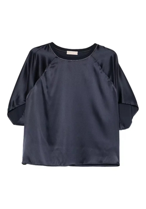 Purotatto round-neck chain-detail T-shirt - Blue