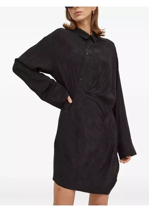 HERSKIND ruched pattern sort dress - Black