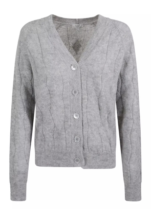 Peserico cable-knit cardigan - Grey