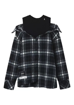 Musium Div. plaid button shirt - Black