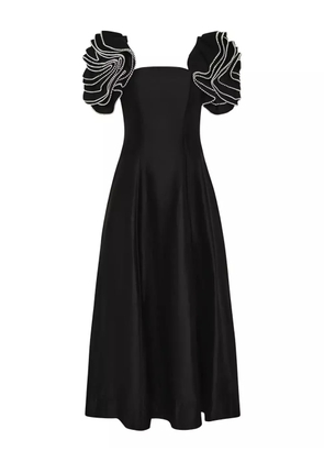Aje Twyla ruffled midi dress - Black