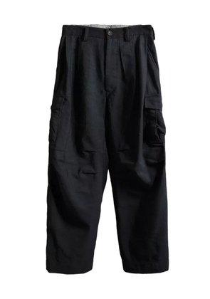 Ziggy Chen pleated cargo pants - Black