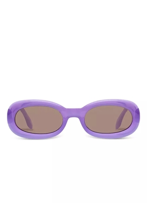 Le Specs Outta Trash oval-frame sunglasses - Purple