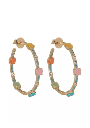 ATELIER MON pavé hoops - Gold