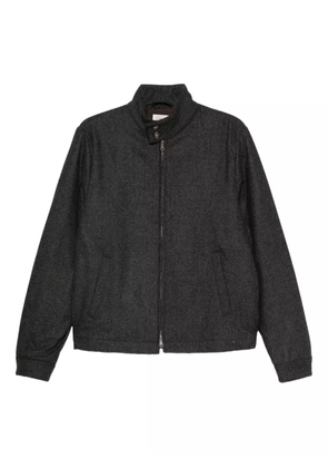 Tintoria Mattei zip-up herringbone jacket - Black