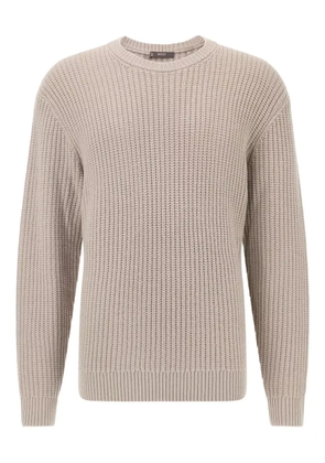 Boggi Milano waffle-knit crew-neck sweater - Neutrals
