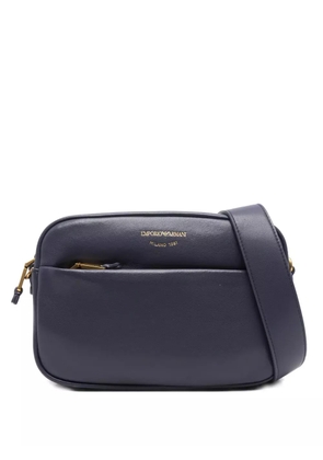 Emporio Armani zip-fastening leather shoulder bag - Purple