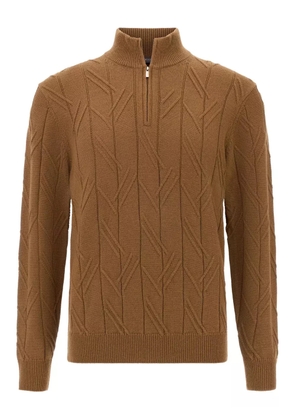 Boggi Milano half-zip sweater - Brown