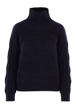Max Mara cable-knit high-neck sweater - Blue