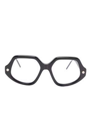 Kuboraum geometric-frame glasses - Black